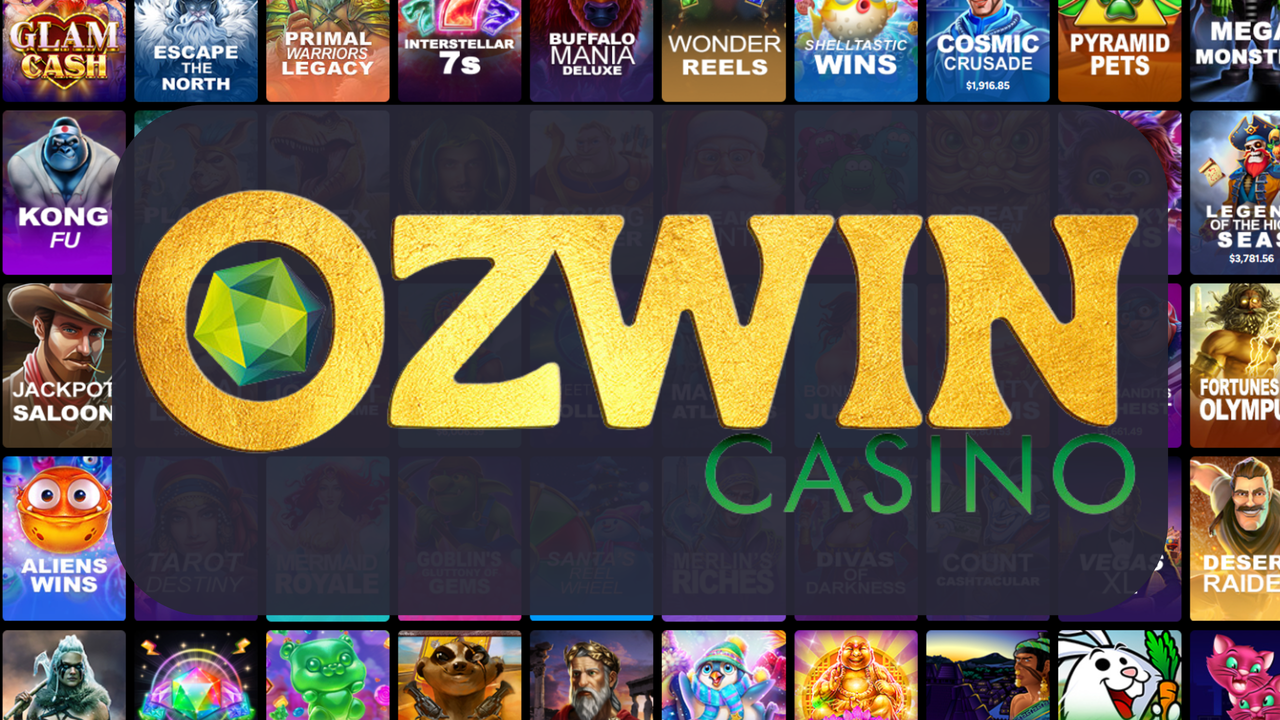 Ozwin Casino lobby screenshot — slots and pokies