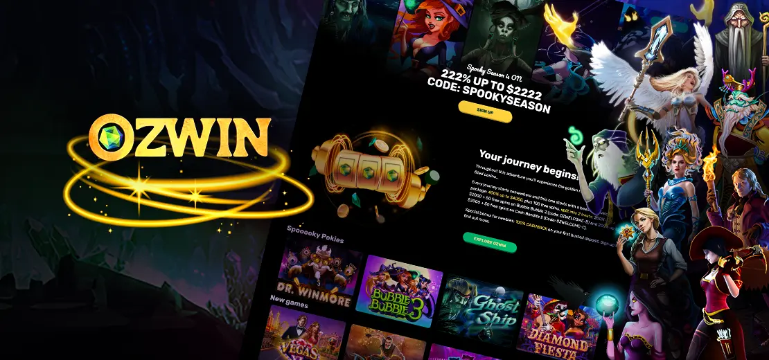 Ozwin Casino cashier and payment methods